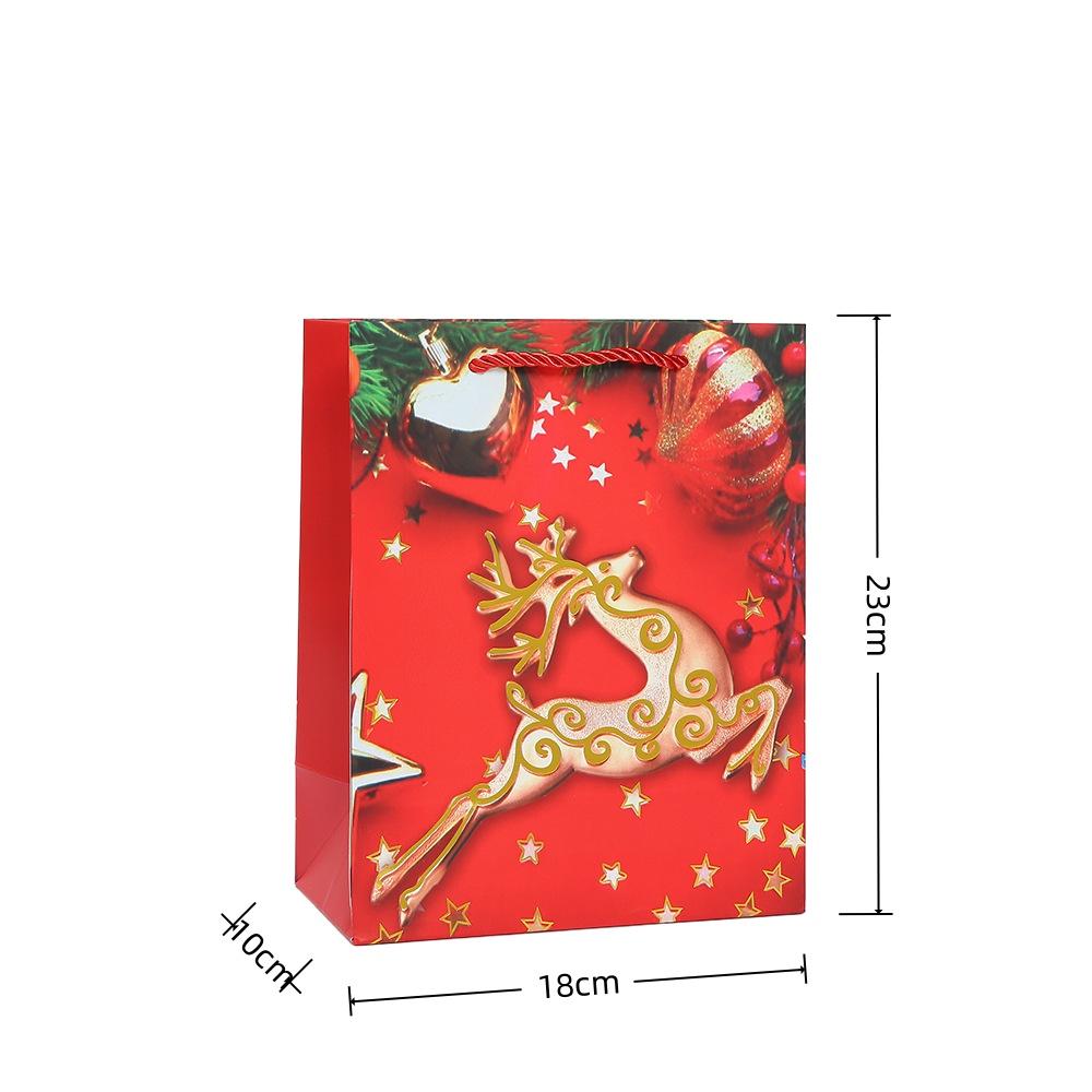 6/10pcs StoBag Christmas Paper Tote Bags Recyclable Gift Bags for Holiday Packaging Party Favors Candy Cookies Classroom