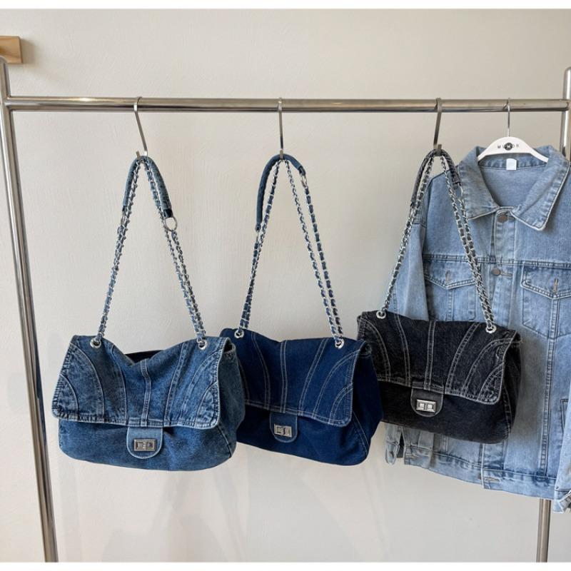 2025 New Fashionable and Versatile Chain Underarm Bag Large Capacity Commuter Shoulder Tote Bag