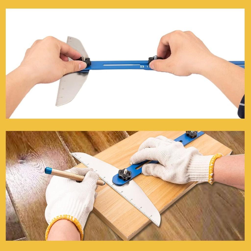 Aluminum Alloy Staircase Ruler Portable Household Stair Measuring Ruler Professional Staircase Renovation Measuring Tool