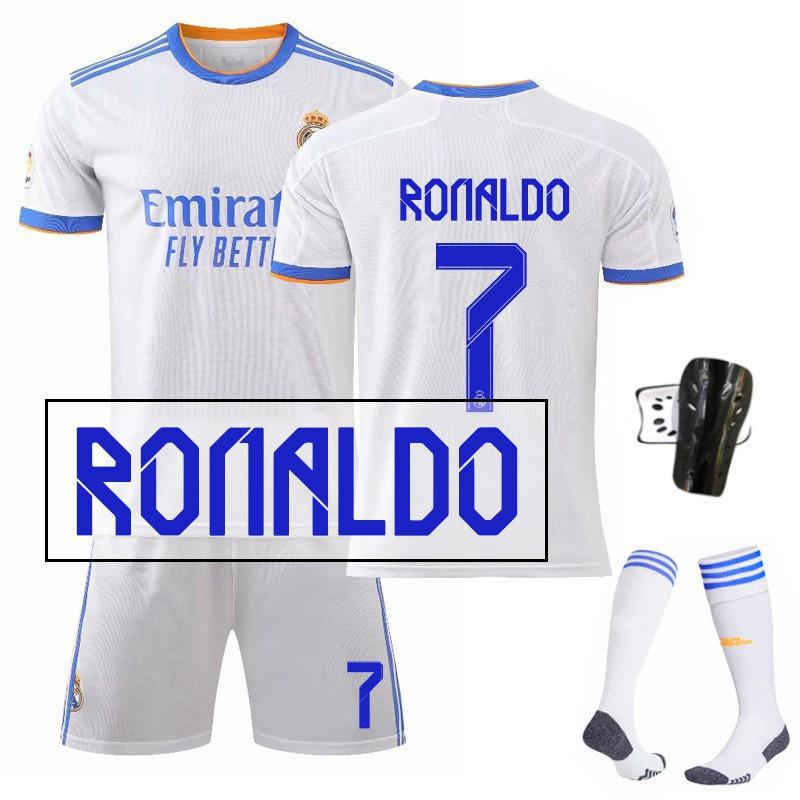 21-22 Home White 9 Benzema 10 Modric 7C Ronaldo Jersey 20 Vinicius Football