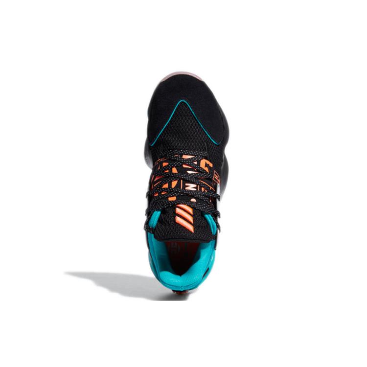 Adidas Harden Vol. 4 'Geek Up' (Unisex) Core Black / Signal Coral / Hi-Res Aqua Basketball Shoes EH1999