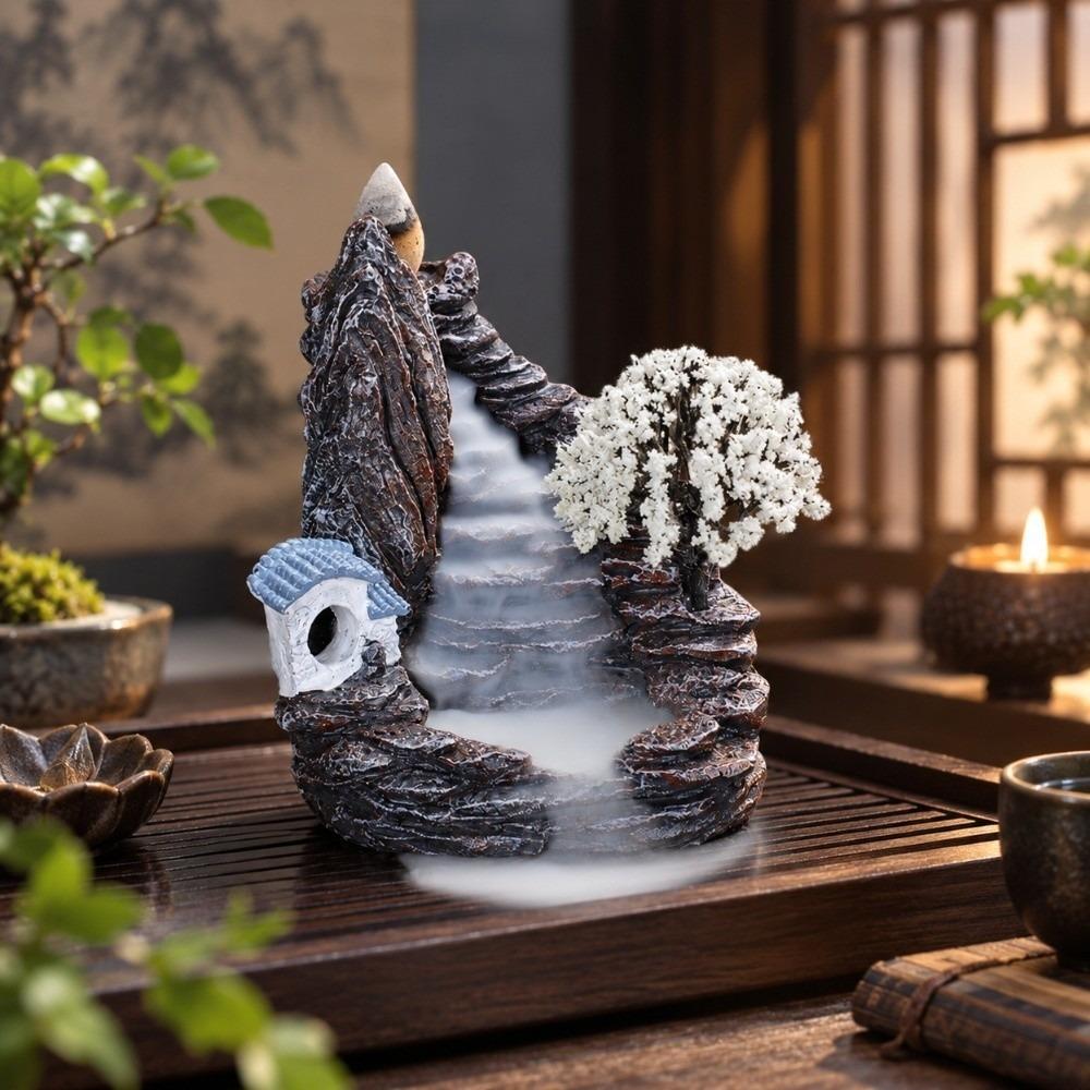 River Waterfall Incense Censer Mountain Shape Waterfall Incense Burner Living Room