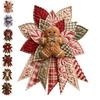 DIY Quilted Christmas Wreath Sewing Kit Fabric Door Hanging Ornament Gingerbread Tree Handmade Holiday Craft Decor Set