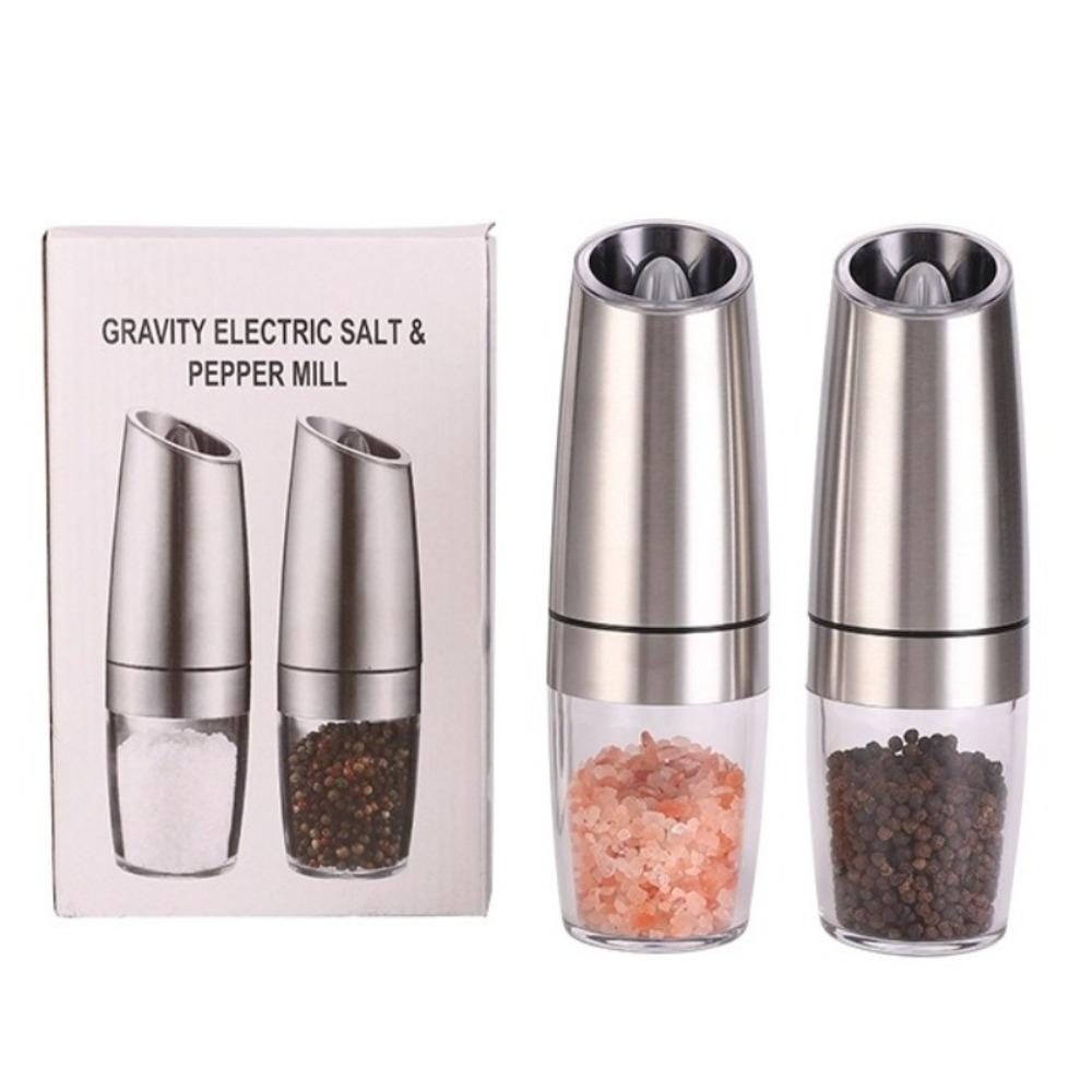 2 Pack Gravity Sensor Automatic Grinder Electric Grinding Machine New Pepper Grinder Kitchenware