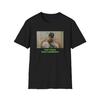 Men's Black Short-sleeve Crew Neck Tee with Jonas Schulze Meme Graphic, Soft Cotton Feel, Relaxed Fit, Casual Streetwear for Daily Wear or Fan