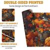 Pumpkin Maple Leaf Bird Fall Placemats Set of 4 Autumn Thanksgiving Seasonal Holiday Harvest Linen Table Mats Orange Brown Washable Place Mats for
