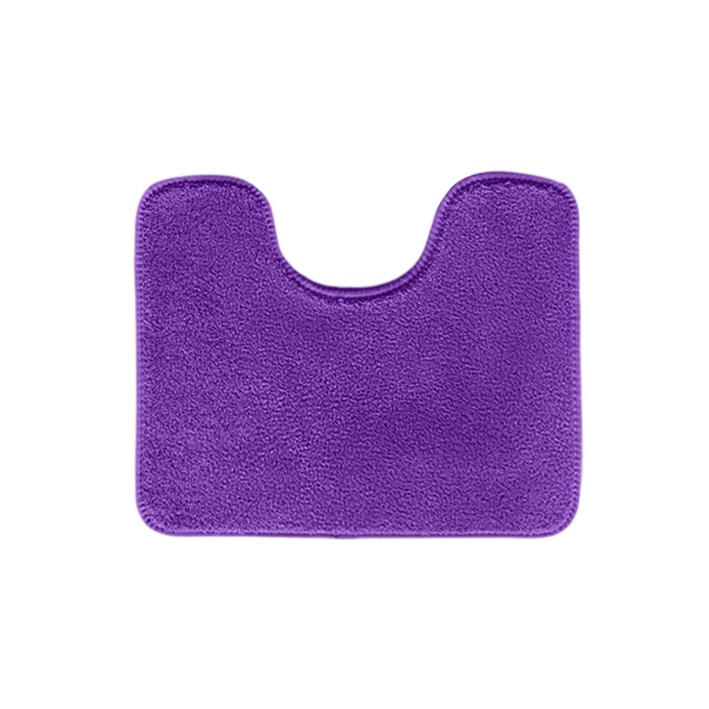 Soft U Shaped Bath Mat Absorbent Microfiber Non Slip Bathroom Rug Contour Toilet Floor Mat Plush Comfort Washable Design