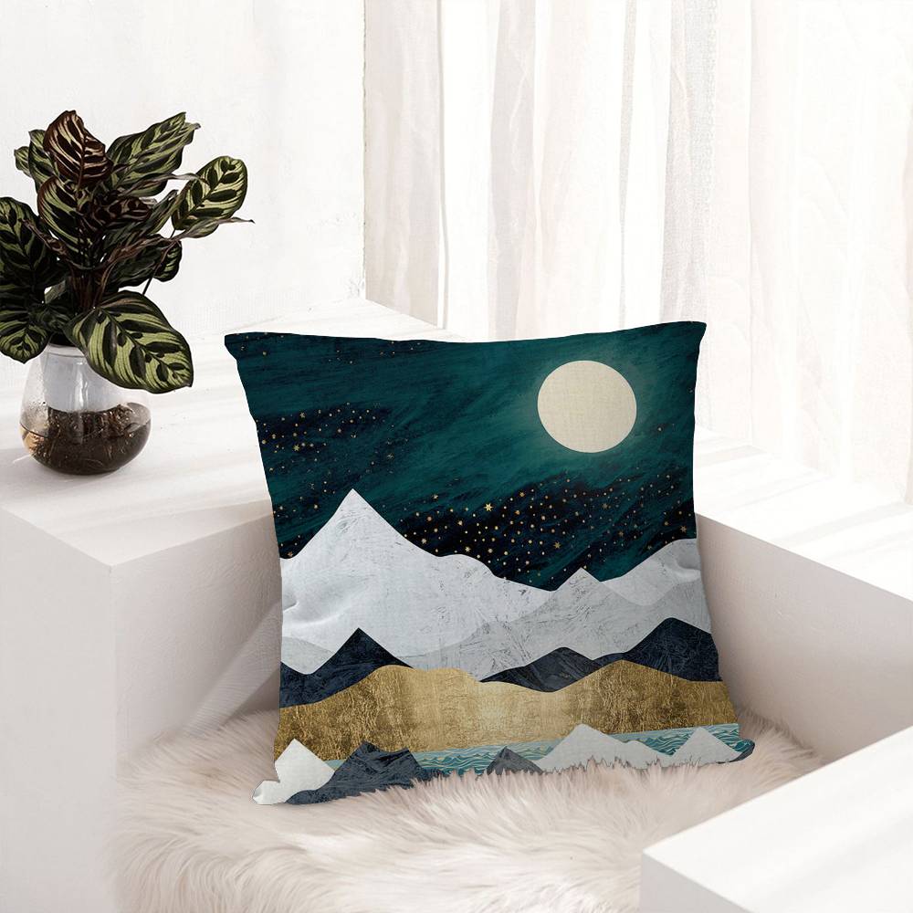 Nordic Abstract Geometric Mountain Pillow Cover Sofa Cushion Cover Home Room Decoration Children Gift