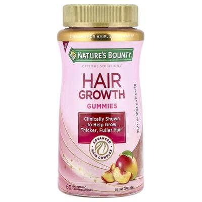 Hair Growth Gummies, Peach Mango, 60 Gummies