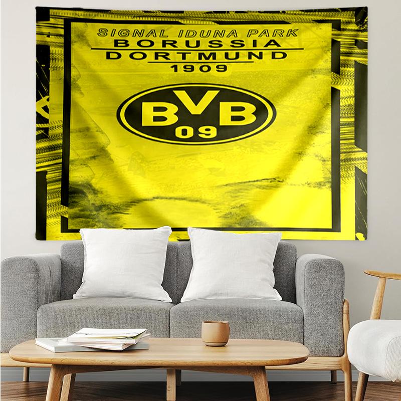 Bvb Soccer Ball Design Printed Printed Tapestry, for Bedroom,Livingroom, Dormitory, Large Wall Decor, Fabric Decor Fan Birthday Gifts