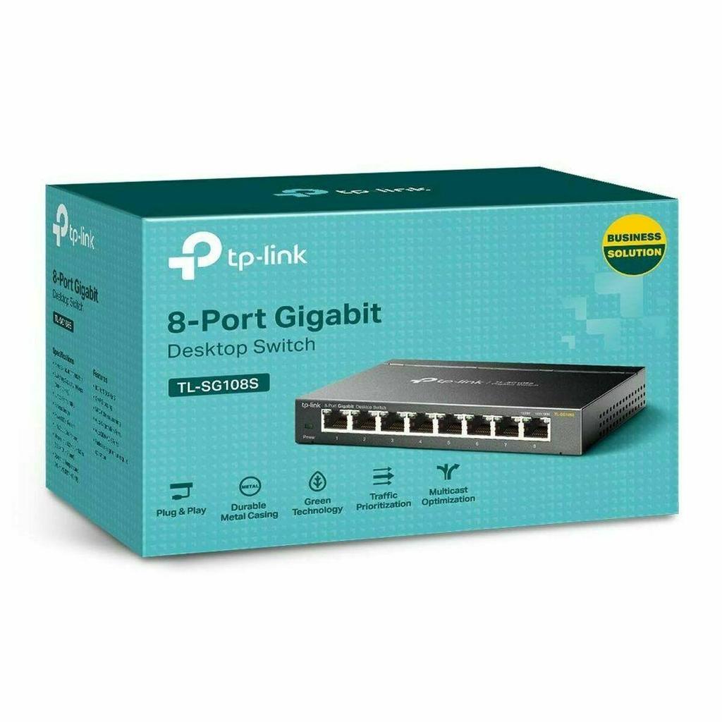 TP-Link TL-SG108S 8-Port Gigabit Ethernet Switch Black