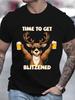 Men's Clothing Christmas Funny Shirt Short Sleeve Tee Shirt Men Tops Round Neck Santa Claus Tshirt Harajuku Loose Men T-Shirt