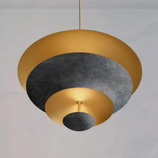 Mid Century 1950s Turquoise Brass Sputnik Chandelier | 4 Shade Industrial Italian Pendant Light Ceiling Fixture