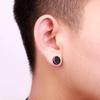 Classic 6/8/10 Mm Double Side Black Magnet Round Circle Punk 316L Stainless Steel Stud Earrings for Women Men Magnetic Ear Studs