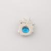 Swiss Blue Topaz Gemstone 925 Sterling Silver Women Jewelry Bird Pendant 0.5" For Gift CP-43-7
