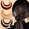 Handcarved Crescent Hair Fork Elegant Handcrafted Hair Stick Wooden Half-Moon Hairpin  Accessory