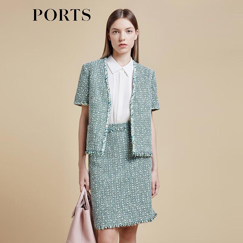 

Женский твидовый жакет с коротким рукавом Ports XS