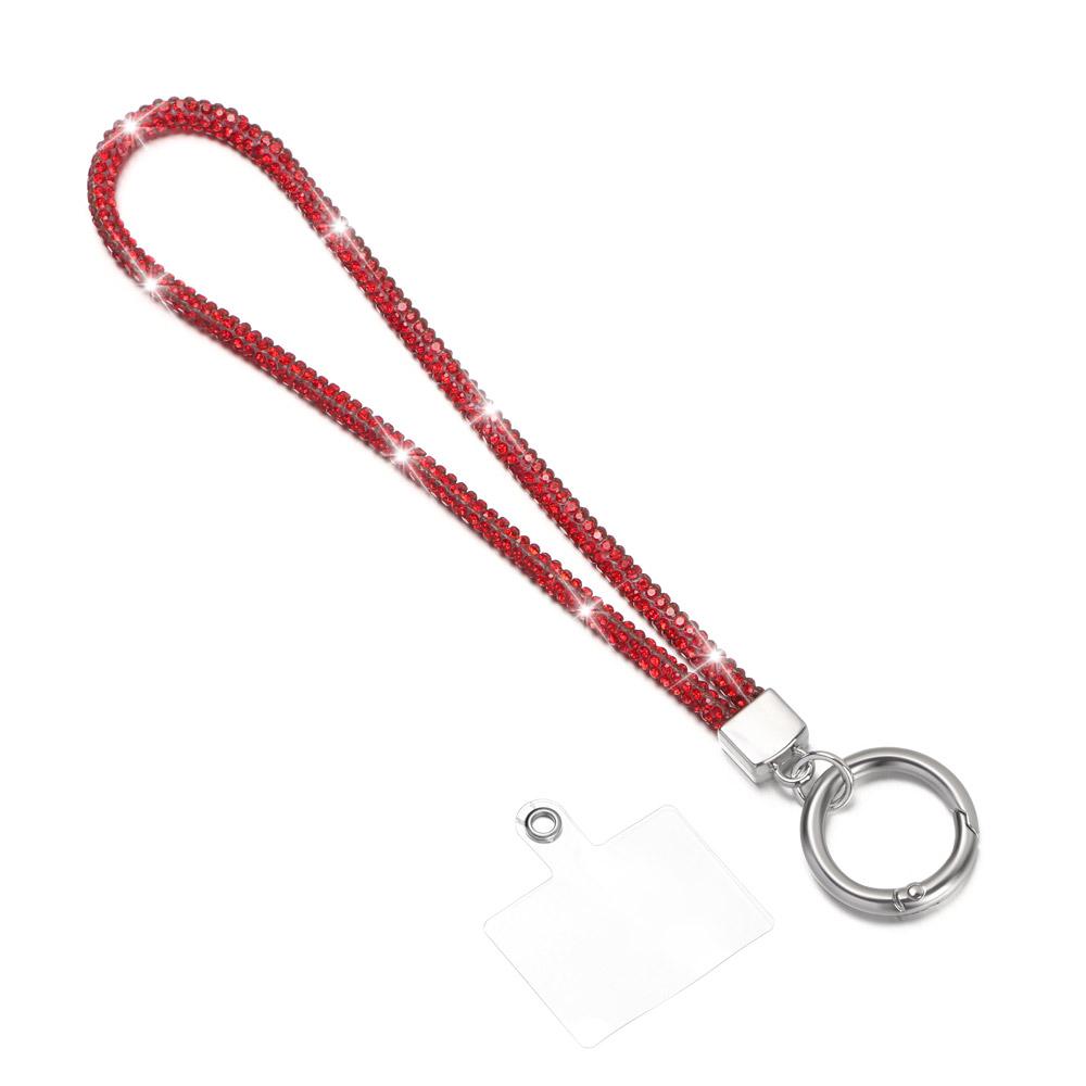 Glitter Rhinestone Phone Lanyard Phone Crystal Wrist Straps Keychain Hanging Anti-lost Rope