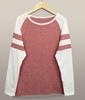 Multicolor Stripe Patchwork Long Sleeve Round Neck T-Shirt