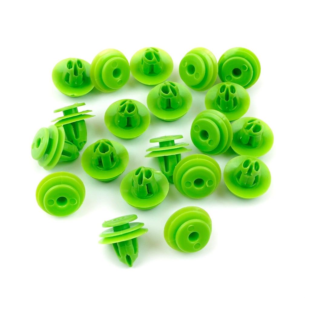 ECF5022-1 20 Pieces Door Panel Interior Trim Retainer Clips For Honda 91560-SZW-003  Green Nylon Made in Turkey