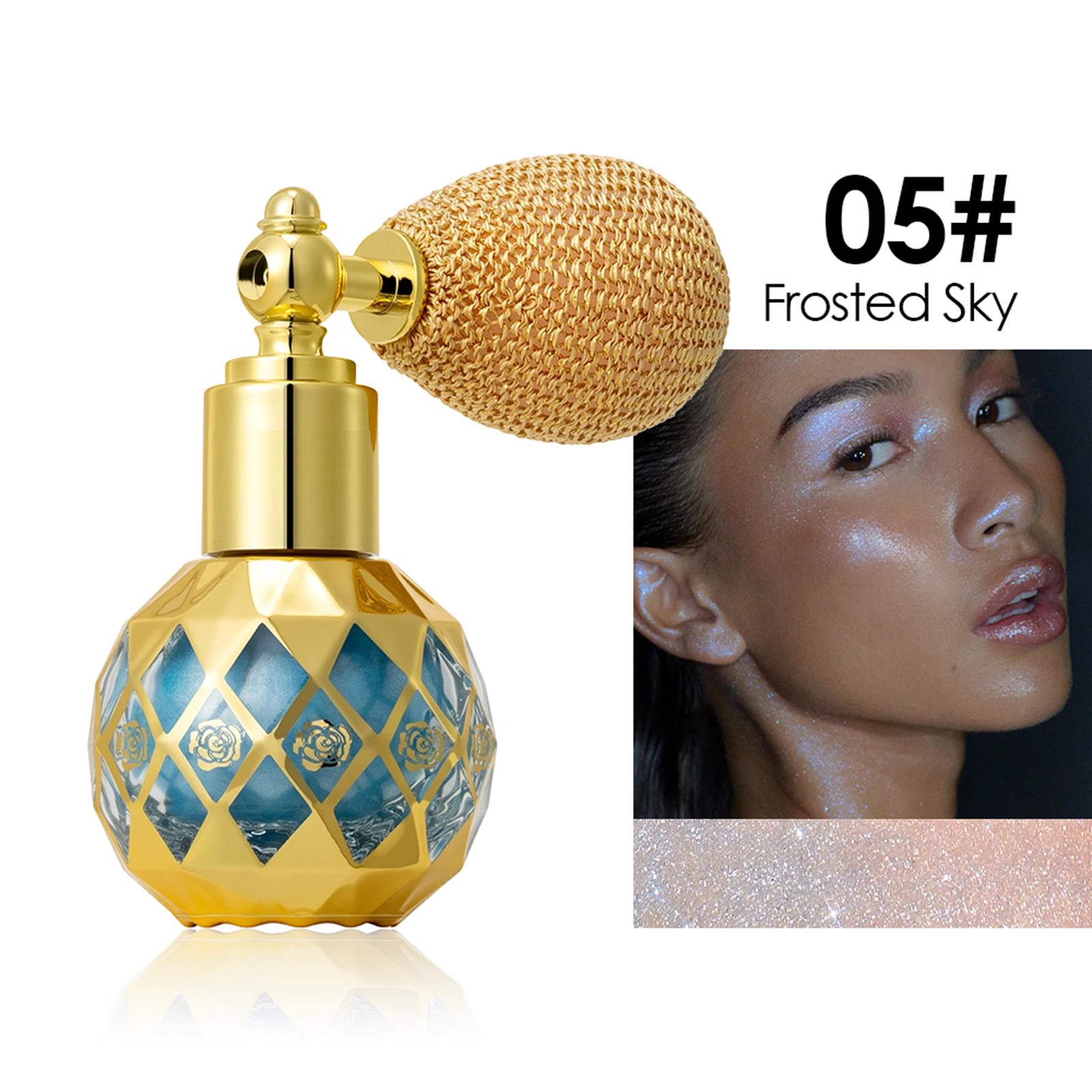 Высокоглянцевый мелкий глиттер Осветляющая пудра-глиттер для тела Макияж лица Сверкающий распылитель Высокоглянцевая пудра-спрей. One Size