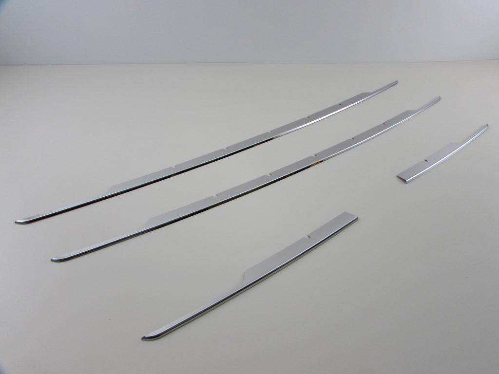 BRIGHTZ Liteace Truck 402 412 Super Mirror Stainless Steel Plated Front Bumper Moulding 4PC Front Grill Moulding Lower Grill Moulding S402U S412U S402