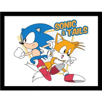 Sonic And Tails Framed Poster