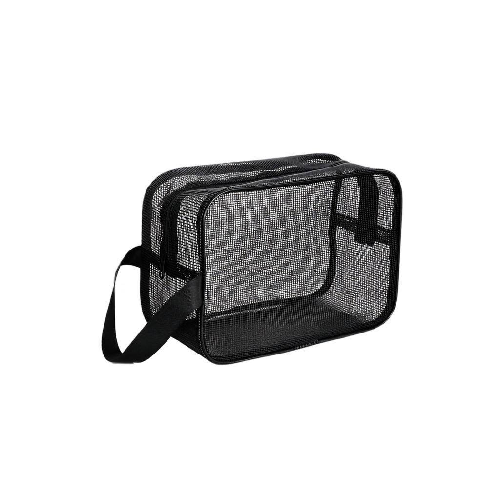 Men's Mesh Toiletry Bag Portable Travel Shaving Kit Storage