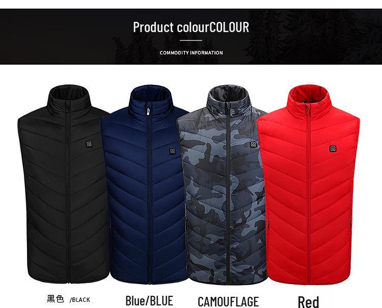 Unisex Smart USB Heated Vest - Electric Warm Cotton Down Coat