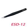 Anti-Static Stainless Steel Tweezers Precision Maintenance Industrial Repair Curved Working Model Making Hand Tool