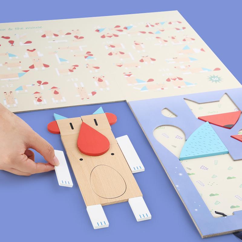 Montessori Animal Puzzle: Educational Toy for Children's Early Learning and Intelligence, Ages 1-3.