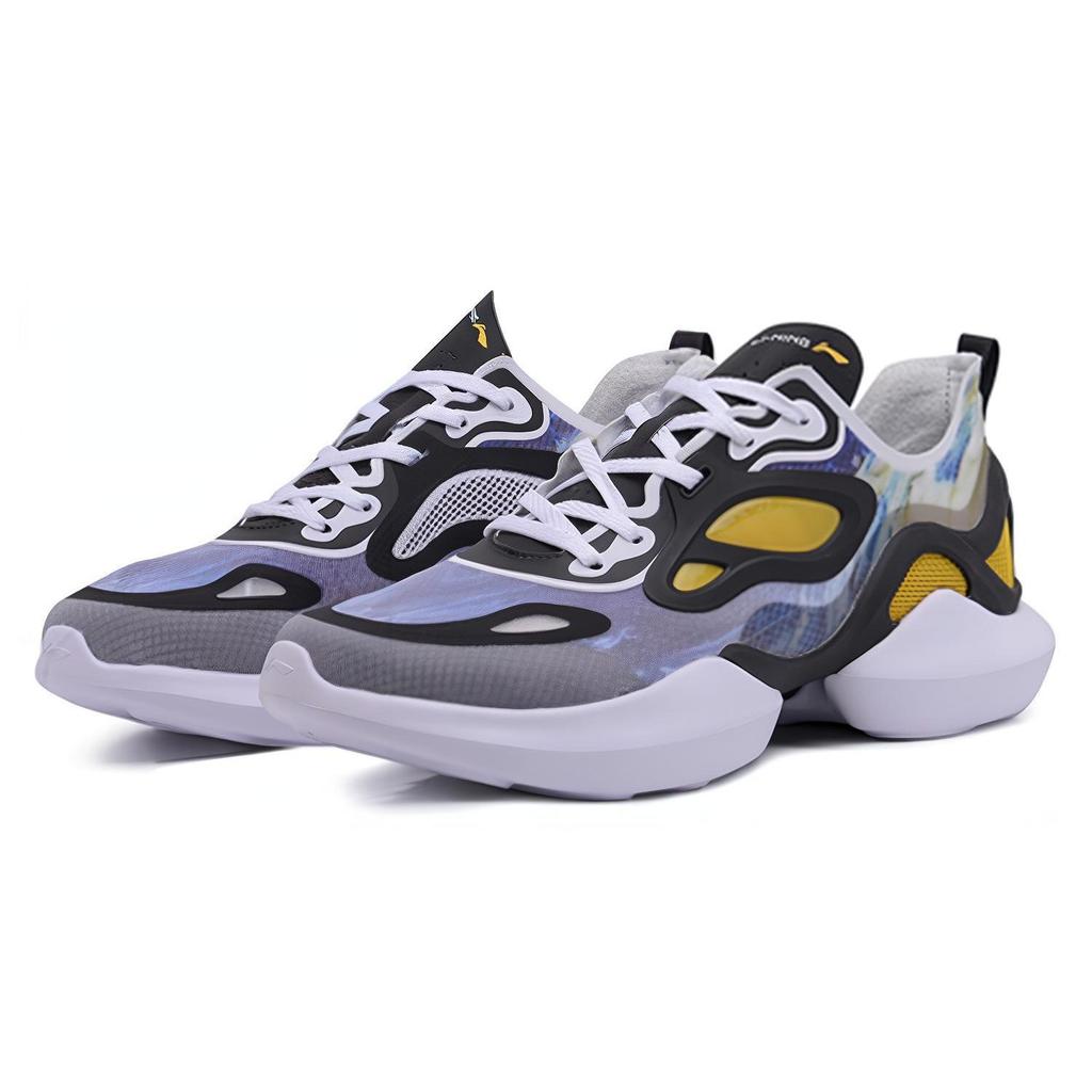 Li Ning Slip Resistant, Abrasion Resistant, Breathable Low Top Sports Casual Shoes Men's Spectral Yellow AGLQ023-7
