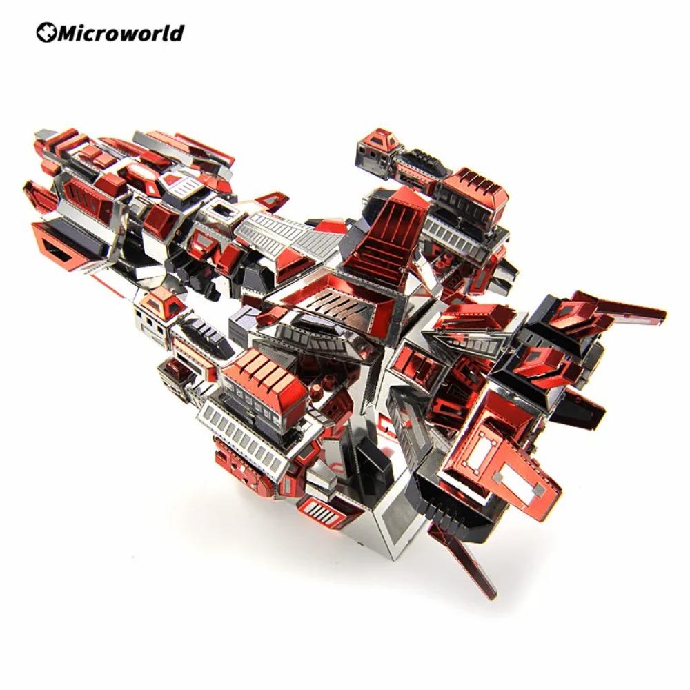 Microworld 3D Metal Puzzle Games Spaceship Spacecraft Model DIY Jigsaw Educational Toys Children Birthday Gift For Party Games