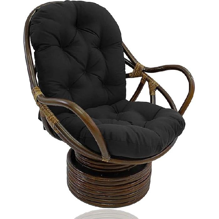 Swivel Rocker Cushion, Washable & Uv-Resistant Rocking Chair Pads, Cushion Mat for Recliner Rocking Rattan Chair Folding Garden Seat Cushion Sofa