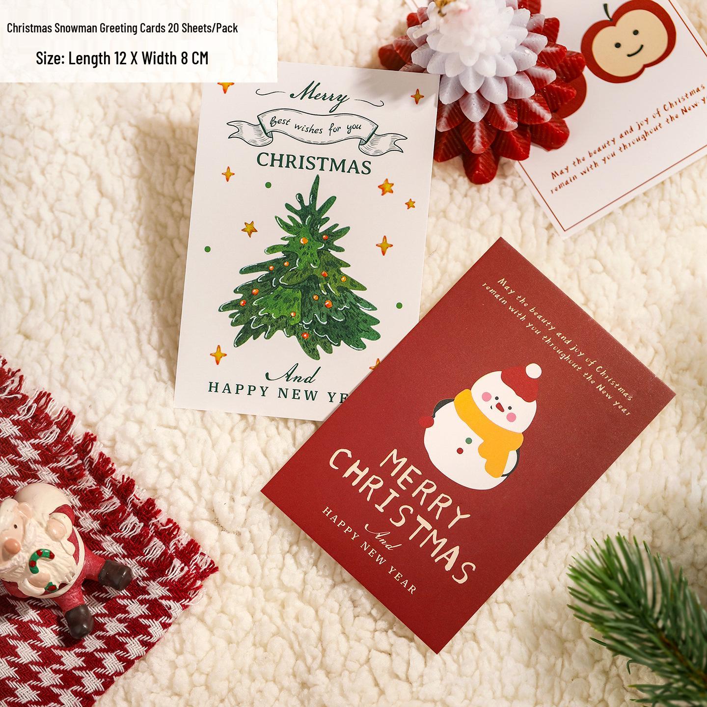 

2025 Creative Cartoon Christmas Card: DIY Single-Page Gift with Handwritten Festival Blessing