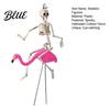 Halloween Lawn Decor with Cool Decoration Bird Pink Skeleton Flamingo Yard Art Figurines Posable Legs Spooky Outdoor Ornament for
