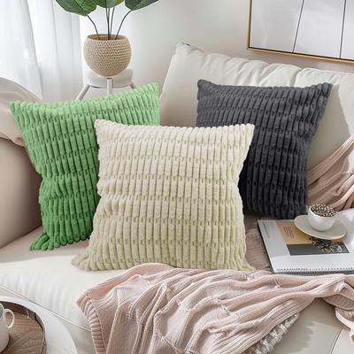 Of Pack 26 Pillow Covers 18x18 Inch Soft Corduroy Pillowcase Cream White Cushion Covers Decorative for Sofa Patio Living Room