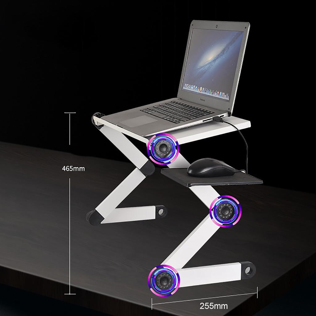 Laptop Stand Ergonomic Adjustable Folding Notebook Computer Riser for Home Office Travel 3 Folding