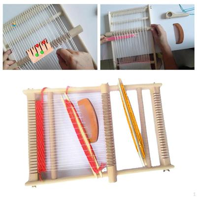 Handmade Traditional Wood Loom Weaving Knitting Kit Machine Toys Educational for Kids