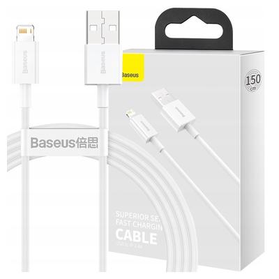 Baseus Superior Series USB To Lightning Cable, 2.4A, 1.5M (White)