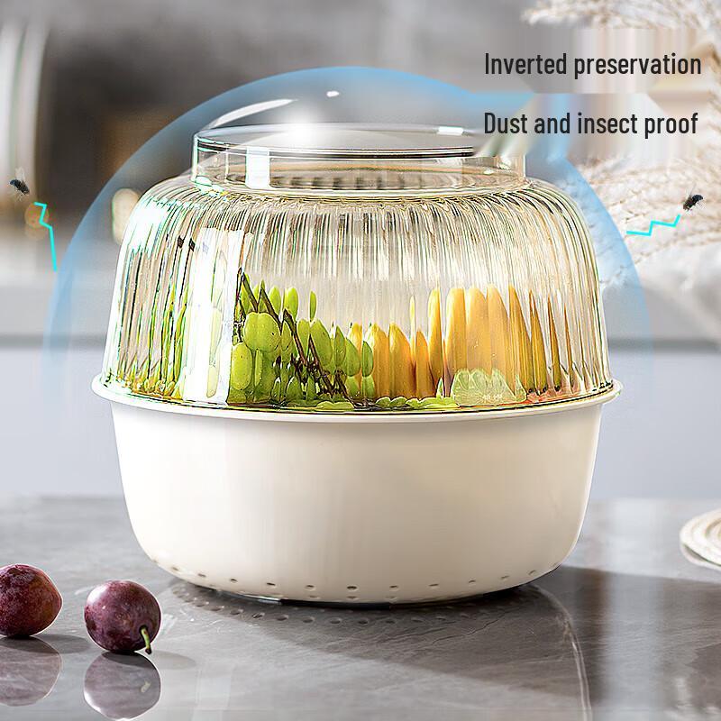 Jiabangshou Simple Stainless Steel Fruit and Vegetable Drain Basket
