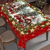 Elegant Christmas Tablecloth Spillproof Green Holiday Festive Dinner Table Runner for Dining Room Decor