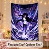 Custom Personalized Tapestry,Solo Leveling Print Custom Name Text Wall Art Hanging for Bedroom