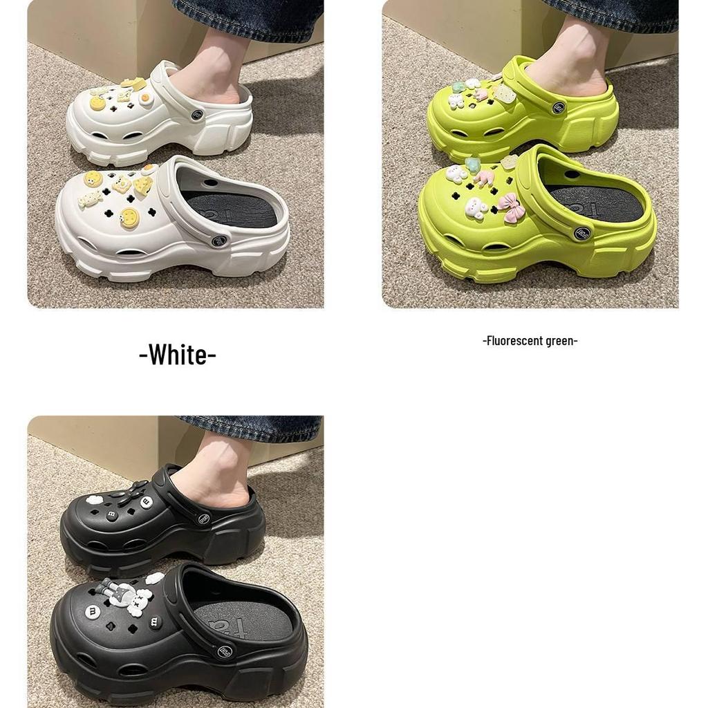 Sandales EVA à Talons Hauts pour Femmes - Semelle Épaisse 8CM Chaussures de Plage d'Été