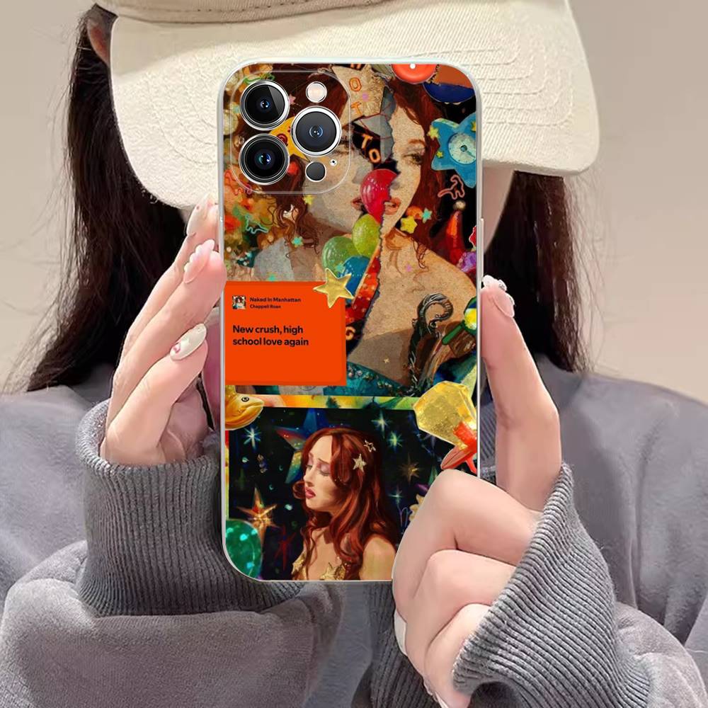 Singer C-Chappell R-Roan For IPhone 11 12 13 14 15 16 17 Pro Max Plus Air Transparent Clear Shockproof Case