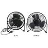 LED USB Clock Fan with Real Time Clock Temperature Display 360 Rotation Personal Table Cooling Fan Low Noise for Home and Office