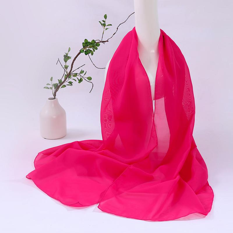 Scarlet Silk Square Dance Shawl - Women's Versatile Spring Scarf