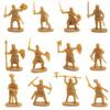 100 Stück Graue und Goldene Mini Mittelalter Soldatenfiguren - 12 Stile Detaillierte Miniatur Soldaten für Diorama Tabletop RPG Krieg JXB