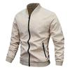 Jacket Men's Spring and Autumn New Stand-up Collar Middle-aged Men Wear Long-sleeved Jackets Versatile Casual Trendy Fashion Men's Clothing