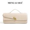 Hot Selling Niche Woven Women's Bag, Horizontal Hand-held Dinner Bag, High-end French Stick Bag, Single Shoulder Crossbody Accordion Bag